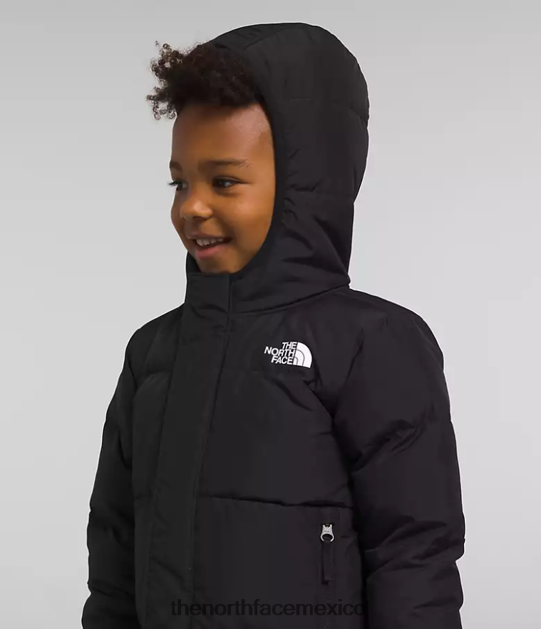 The North Face ropa NFHLJL863 negro niños chaqueta con capucha North Down