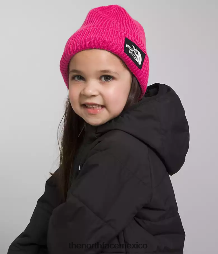 The North Face accesorio NFHLJL762 señor. rosa niños gorro con puños y logo de tnf