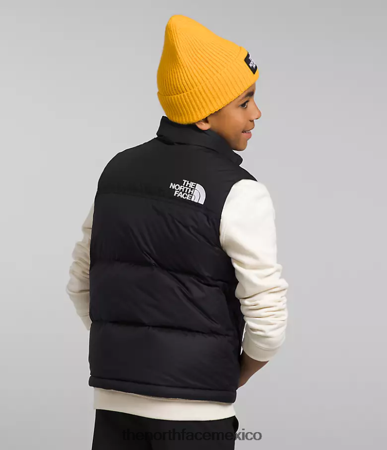 The North Face ropa NFHLJL187 negro niños chaleco retro nuptse 1996