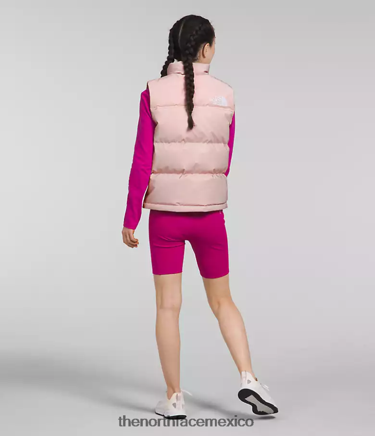 The North Face ropa NFHLJL188 musgo rosa niños chaleco retro nuptse 1996