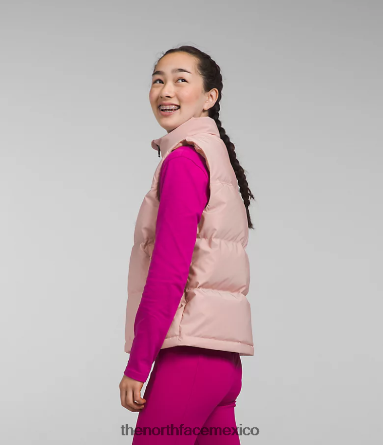 The North Face ropa NFHLJL188 musgo rosa niños chaleco retro nuptse 1996