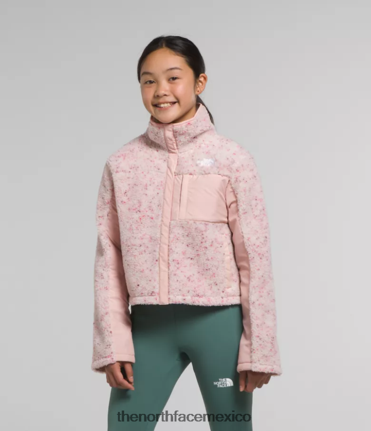 The North Face ropa NFHLJL74 musgo rosa niños chaqueta combinada de lana
