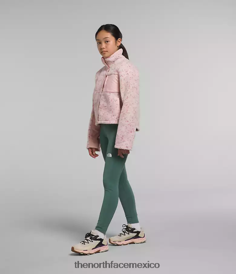 The North Face ropa NFHLJL74 musgo rosa niños chaqueta combinada de lana