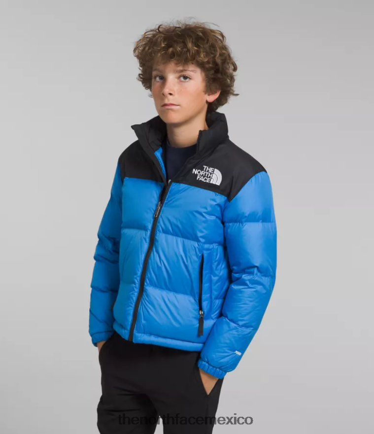 The North Face ropa NFHLJL907 azul súper sónico niños chaqueta retro nuptse 1996