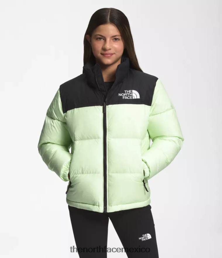 The North Face ropa NFHLJL908 crema de lima niños chaqueta retro nuptse 1996