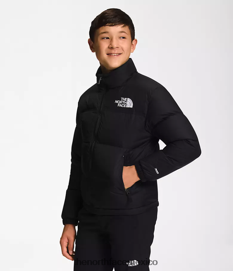 The North Face ropa NFHLJL911 negro niños chaqueta retro nuptse 1996