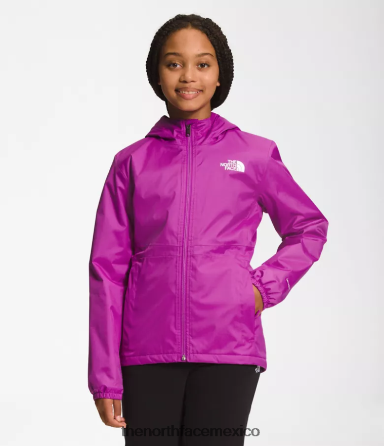 The North Face ropa NFHLJL391 flor de cactus púrpura niños chaqueta de lluvia cálida para tormentas