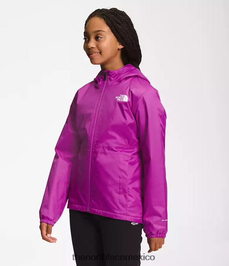 The North Face ropa NFHLJL391 flor de cactus púrpura niños chaqueta de lluvia cálida para tormentas