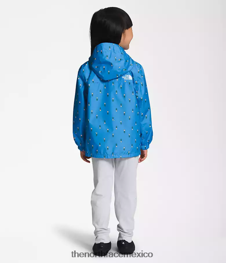 The North Face ropa NFHLJL89 estampado floral super sonic blue joy niños chaqueta de lluvia anora