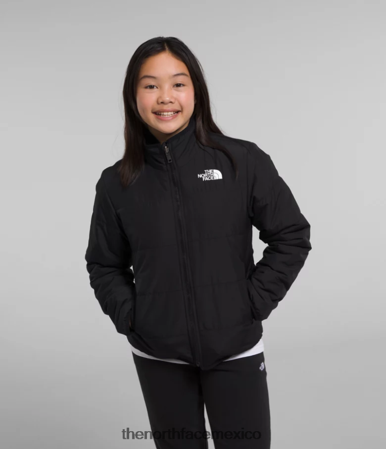 The North Face ropa NFHLJL1152 negro niños chaqueta reversible de musgo