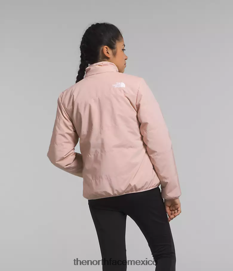 The North Face ropa NFHLJL1153 musgo rosa niños chaqueta reversible de musgo