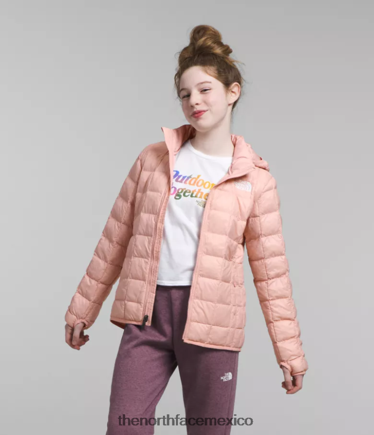 The North Face ropa NFHLJL180 musgo rosa niños chaqueta térmica con capucha