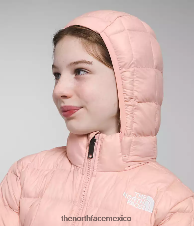 The North Face ropa NFHLJL180 musgo rosa niños chaqueta térmica con capucha