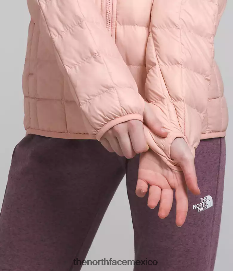 The North Face ropa NFHLJL180 musgo rosa niños chaqueta térmica con capucha