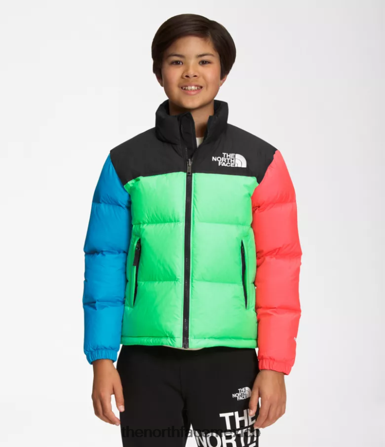 The North Face ropa NFHLJL340 verde clorofila niños chaqueta retro nuptse 1996
