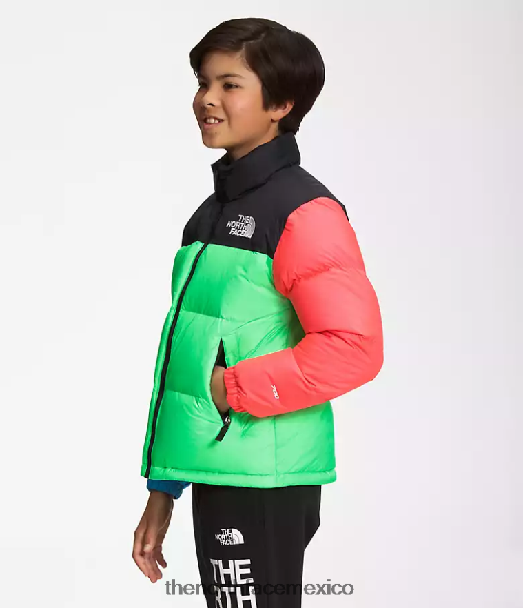 The North Face ropa NFHLJL340 verde clorofila niños chaqueta retro nuptse 1996