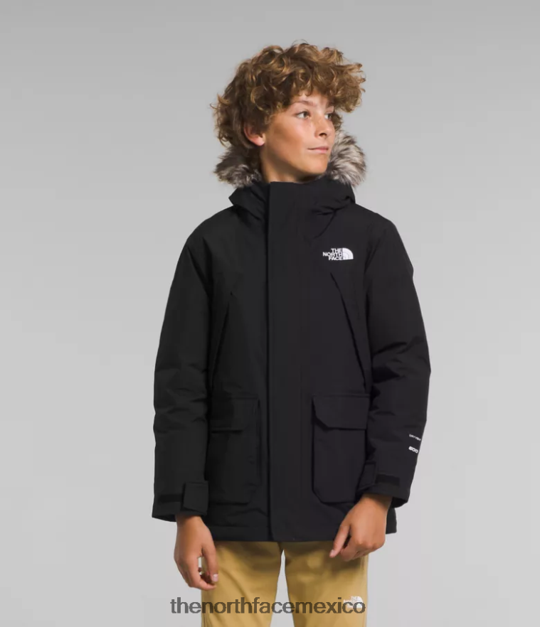 The North Face ropa NFHLJL462 negro niños parka mcmurdo