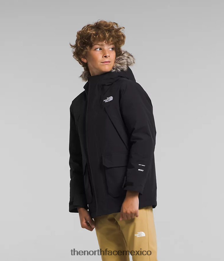 The North Face ropa NFHLJL462 negro niños parka mcmurdo