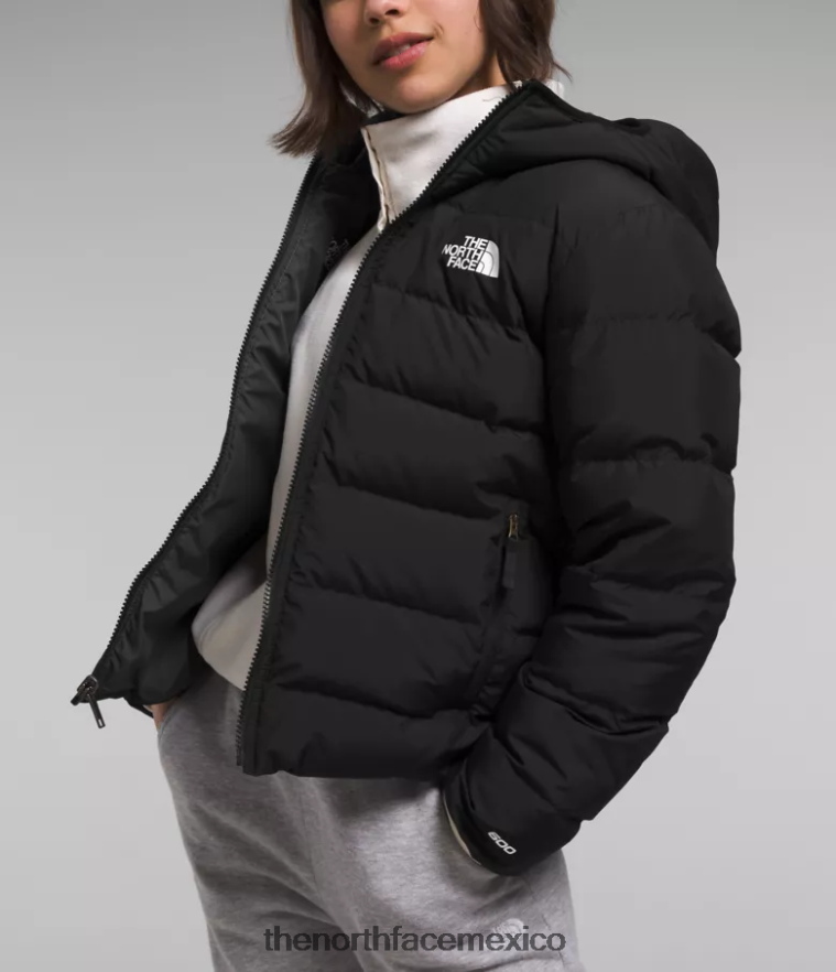 The North Face ropa NFHLJL627 negro niños chaqueta reversible con capucha y plumón norte
