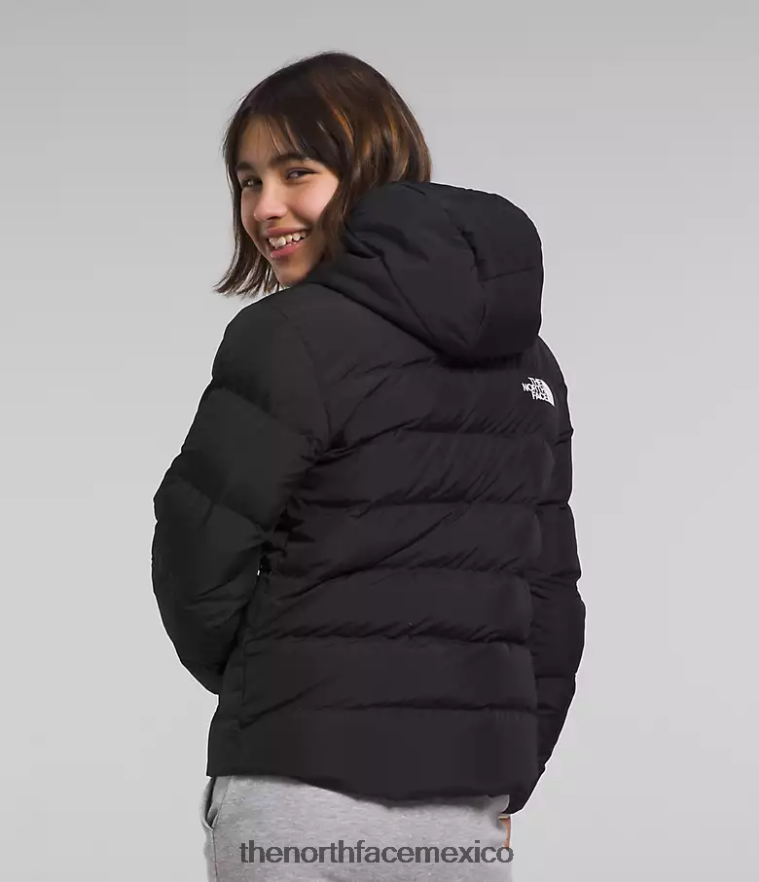 The North Face ropa NFHLJL627 negro niños chaqueta reversible con capucha y plumón norte