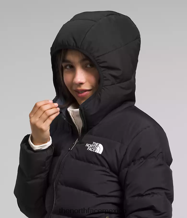 The North Face ropa NFHLJL627 negro niños chaqueta reversible con capucha y plumón norte