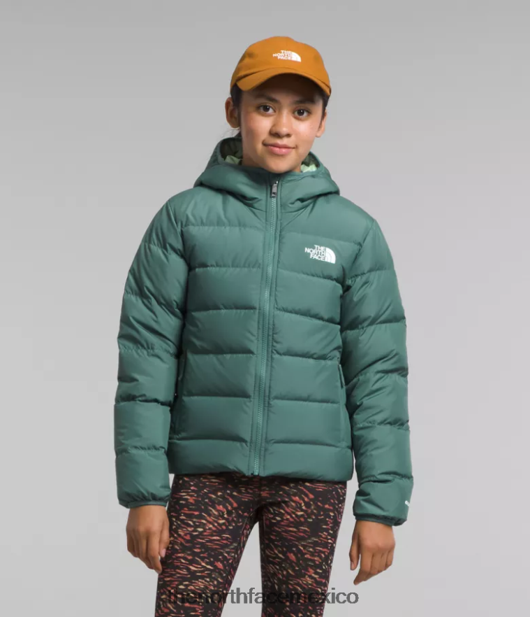 The North Face ropa NFHLJL628 sabio oscuro niños chaqueta reversible con capucha y plumón norte