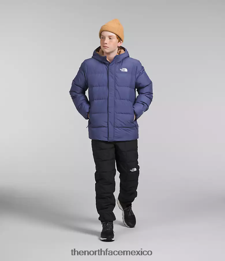The North Face ropa NFHLJL688 cueva azul niños parka con forro polar North Down