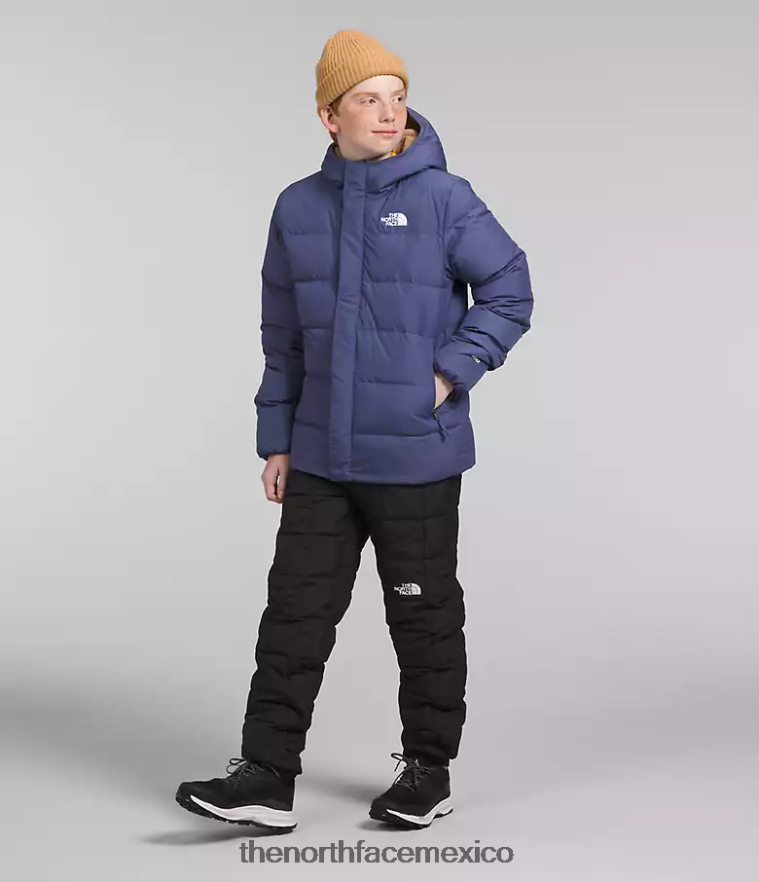 The North Face ropa NFHLJL688 cueva azul niños parka con forro polar North Down