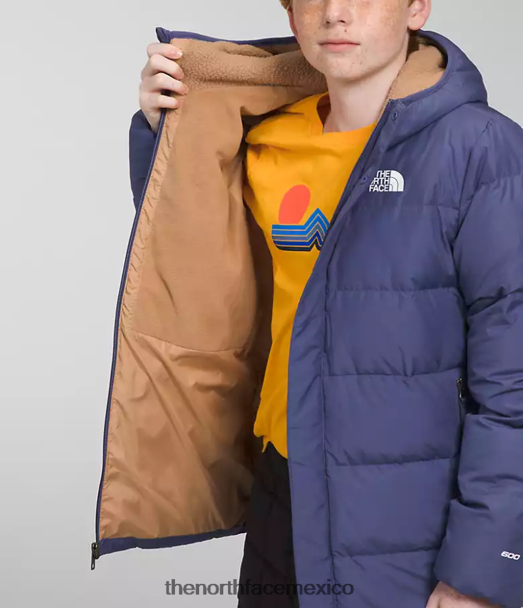 The North Face ropa NFHLJL688 cueva azul niños parka con forro polar North Down