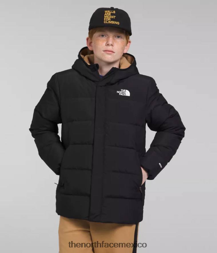 The North Face ropa NFHLJL689 negro niños parka con forro polar North Down