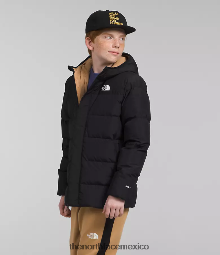 The North Face ropa NFHLJL689 negro niños parka con forro polar North Down
