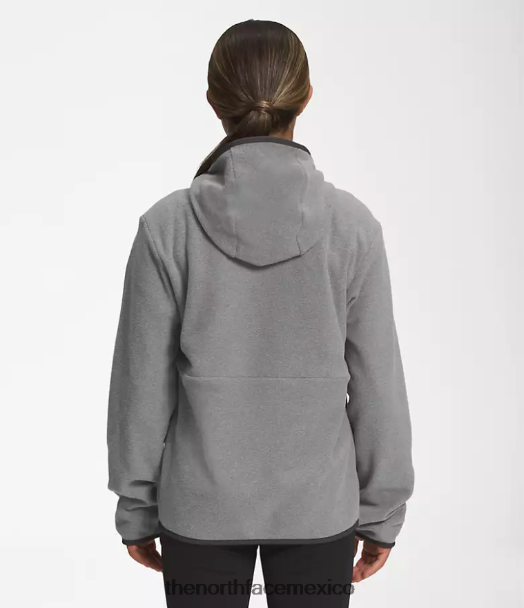 The North Face ropa NFHLJL519 tnf gris medio jaspeado niños chaqueta con capucha y cierre completo Glacier