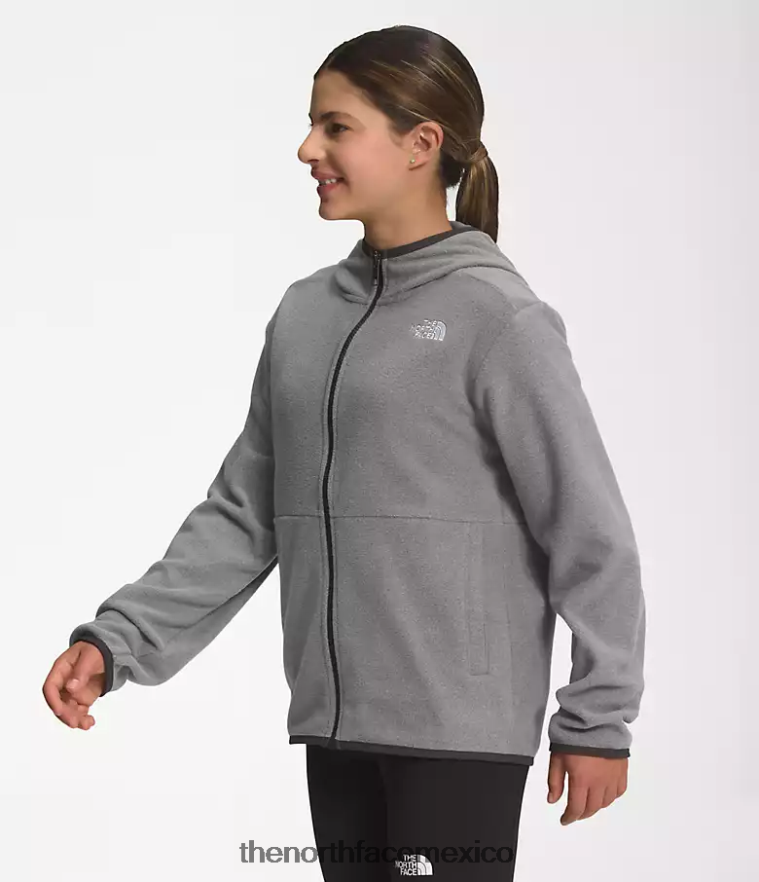 The North Face ropa NFHLJL519 tnf gris medio jaspeado niños chaqueta con capucha y cierre completo Glacier