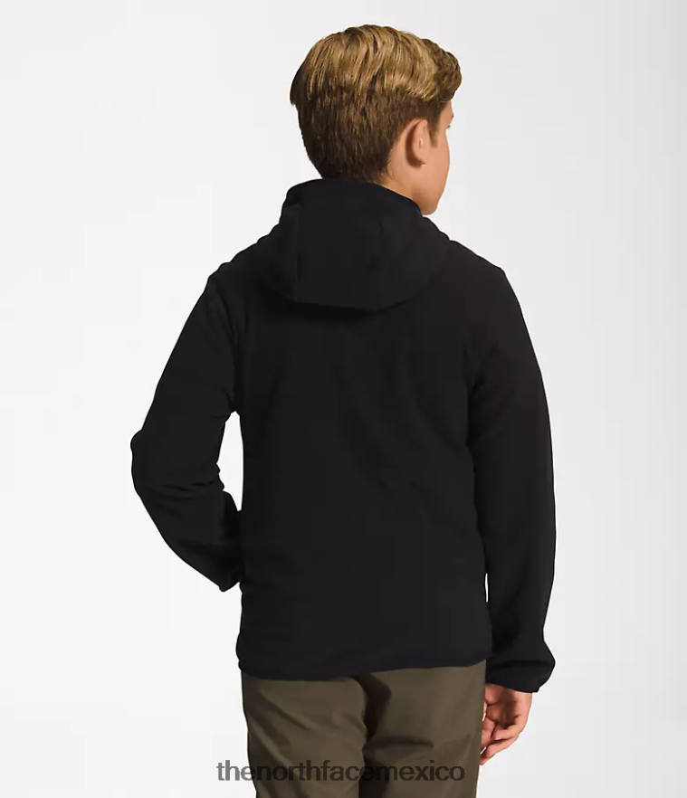 The North Face ropa NFHLJL520 negro niños chaqueta con capucha y cierre completo Glacier
