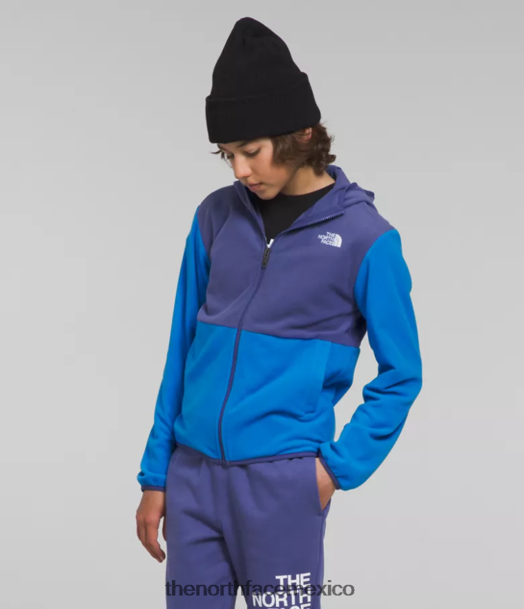 The North Face ropa NFHLJL521 azul optico niños chaqueta con capucha y cierre completo Glacier