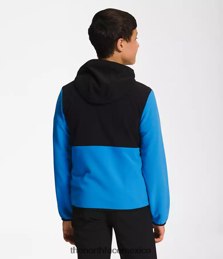 The North Face ropa NFHLJL522 azul súper sónico niños chaqueta con capucha y cierre completo Glacier