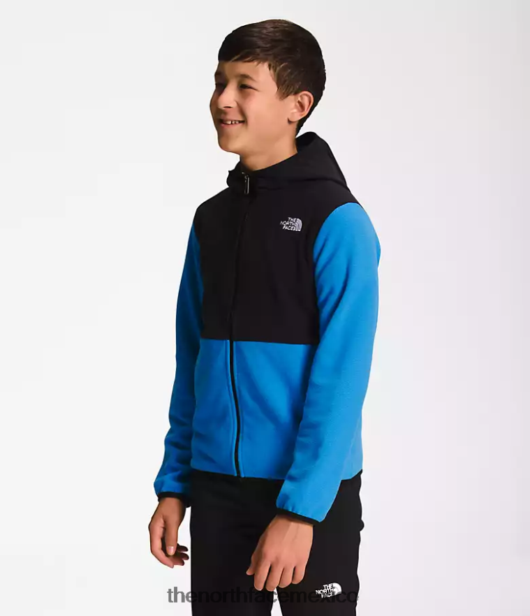 The North Face ropa NFHLJL522 azul súper sónico niños chaqueta con capucha y cierre completo Glacier