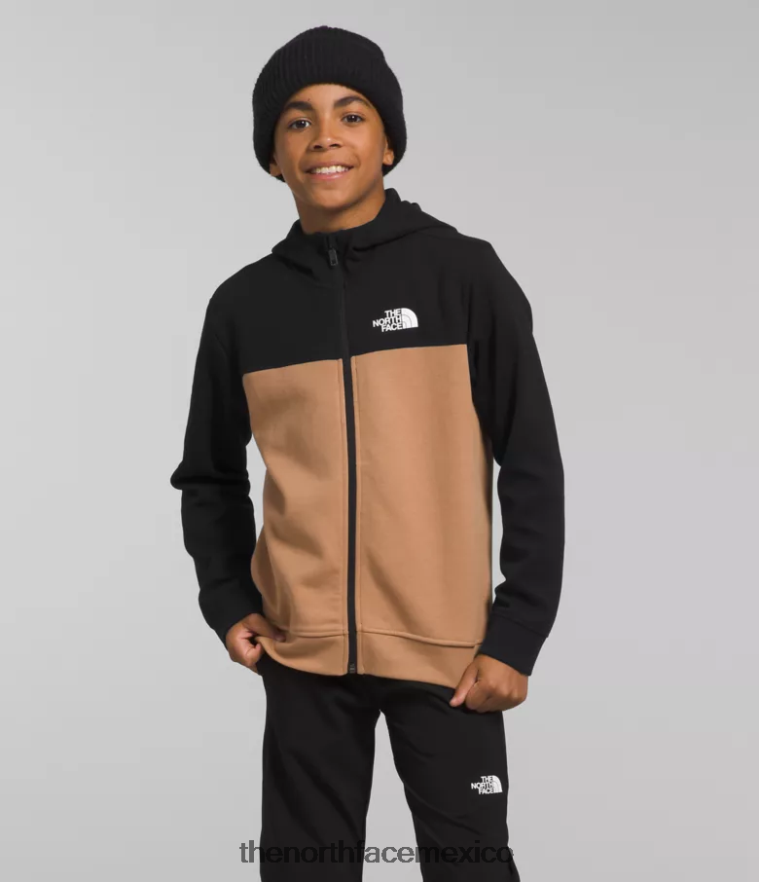The North Face ropa NFHLJL526 mantequilla de almendras niños tnf tech sudadera con capucha y cremallera completa