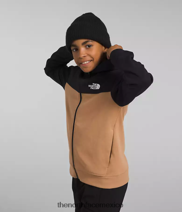The North Face ropa NFHLJL526 mantequilla de almendras niños tnf tech sudadera con capucha y cremallera completa