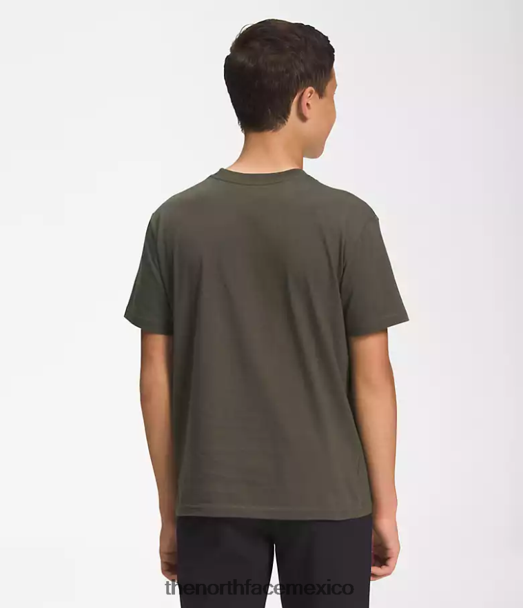 The North Face ropa NFHLJL1056 nuevo verde topo/negro tnf niños camiseta gráfica de manga corta