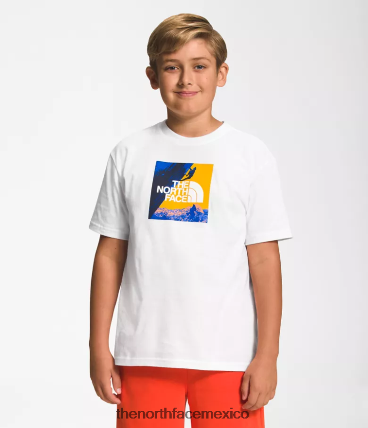 The North Face ropa NFHLJL1058 tnf blanco/oro cumbre niños camiseta gráfica de manga corta