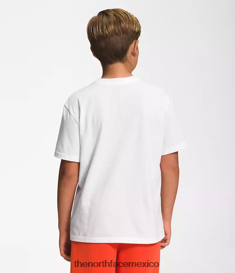 The North Face ropa NFHLJL1058 tnf blanco/oro cumbre niños camiseta gráfica de manga corta