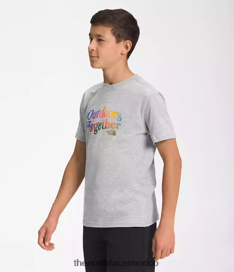 The North Face ropa NFHLJL1059 tnf gris claro jaspeado/azul supersónico niños camiseta gráfica de manga corta