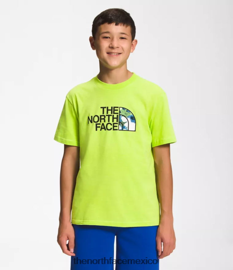 The North Face ropa NFHLJL1060 led amarillo/tnf negro/cumbre azul marino niños camiseta gráfica de manga corta