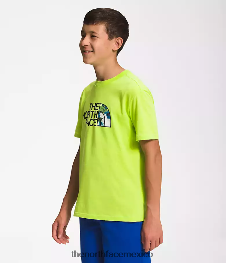 The North Face ropa NFHLJL1060 led amarillo/tnf negro/cumbre azul marino niños camiseta gráfica de manga corta