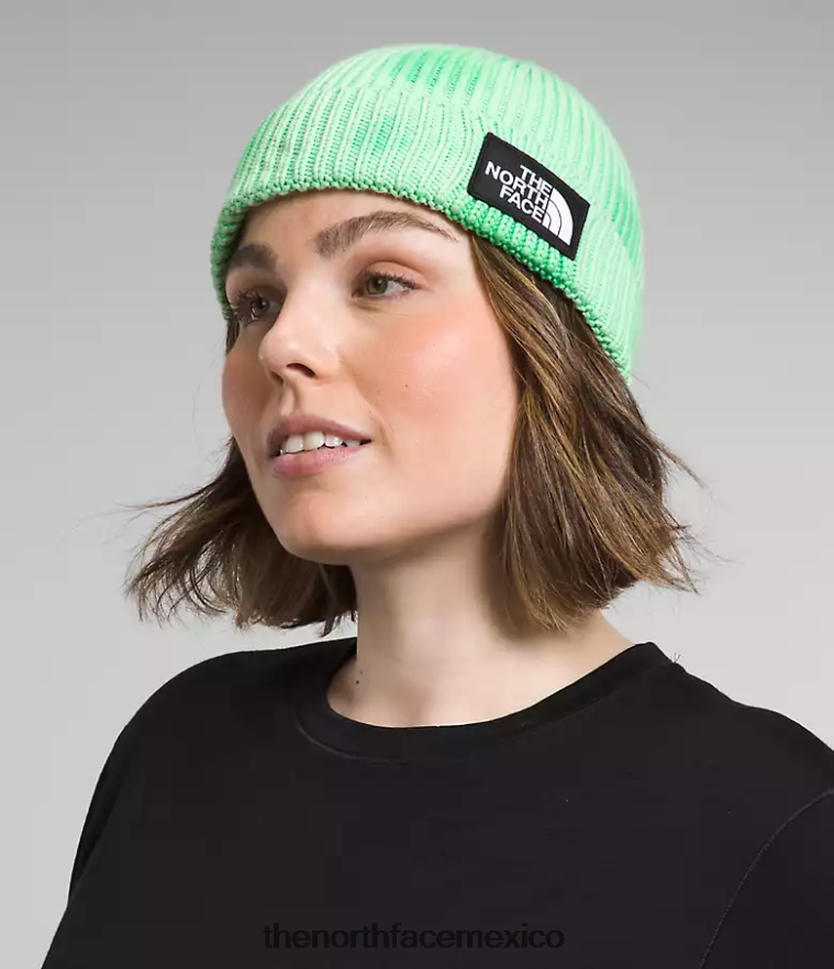 The North Face accesorio NFHLJL795 verde clorofila unisexo gorro con logo teñido anudado