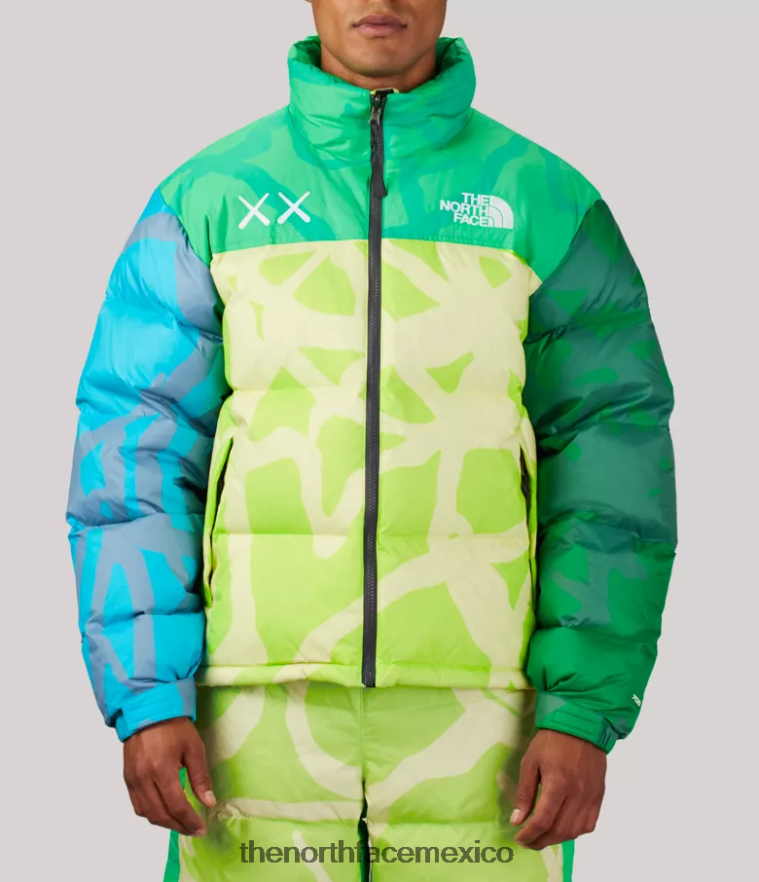 The North Face ropa NFHLJL591 kw safety estampado nuptse verde unisexo chaqueta tnf x kaws retro 1996 nuptse