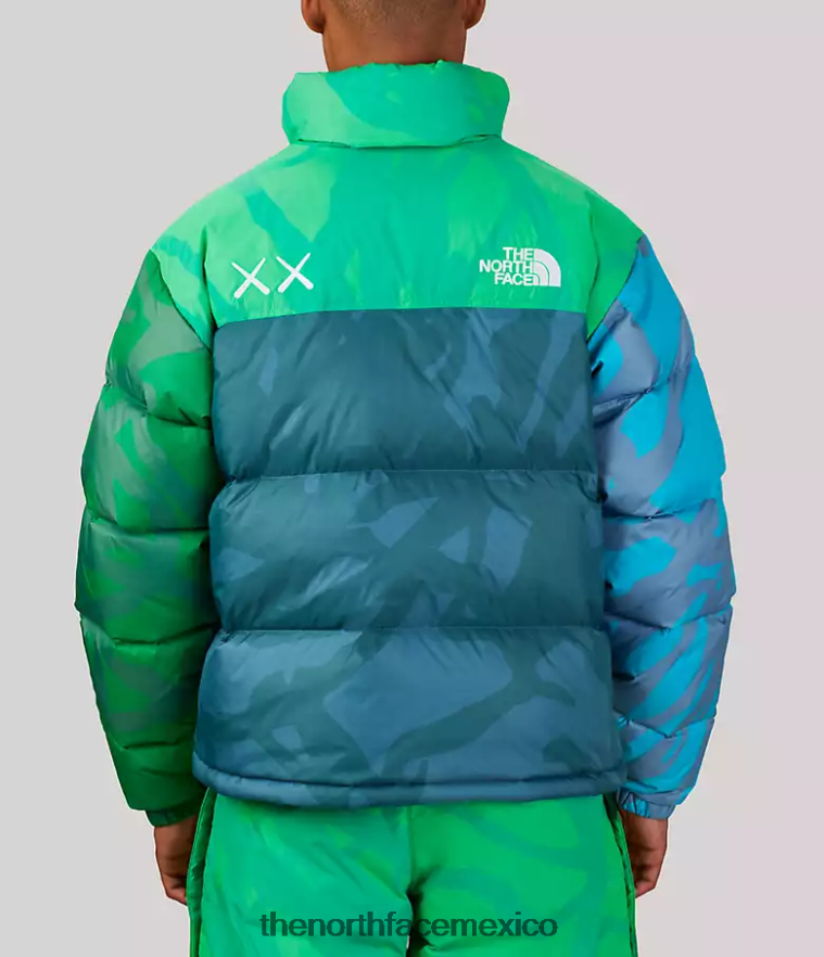 The North Face ropa NFHLJL591 kw safety estampado nuptse verde unisexo chaqueta tnf x kaws retro 1996 nuptse