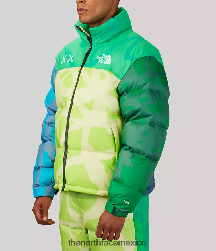 The North Face ropa NFHLJL591 kw safety estampado nuptse verde unisexo chaqueta tnf x kaws retro 1996 nuptse