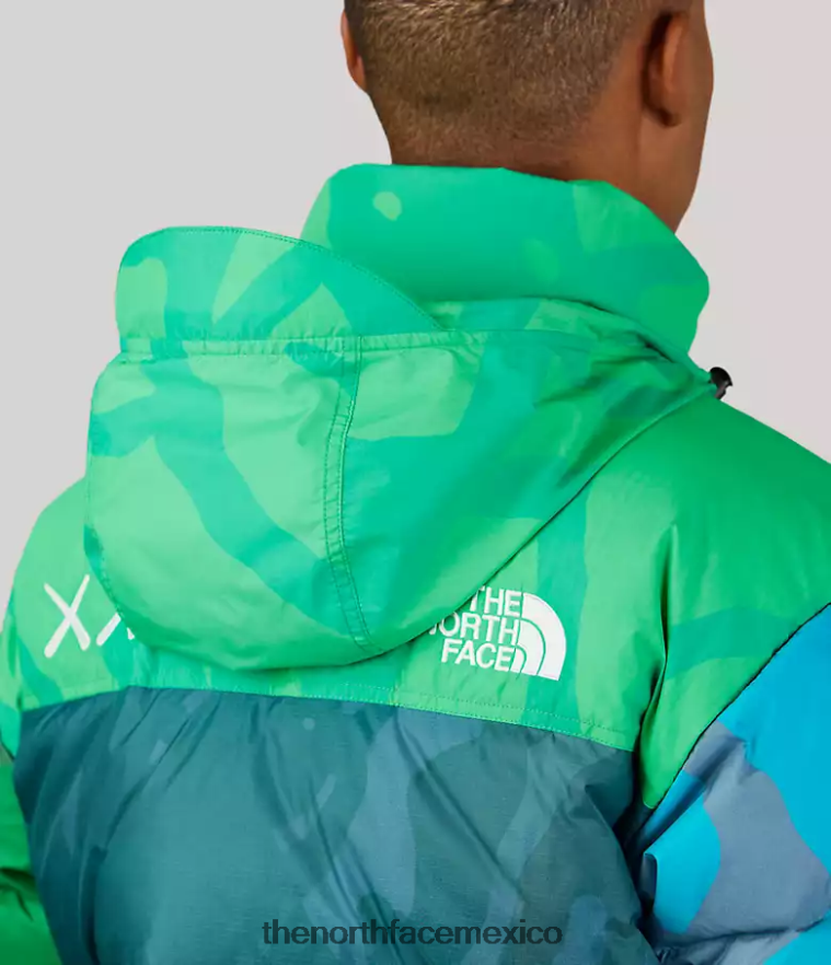 The North Face ropa NFHLJL591 kw safety estampado nuptse verde unisexo chaqueta tnf x kaws retro 1996 nuptse
